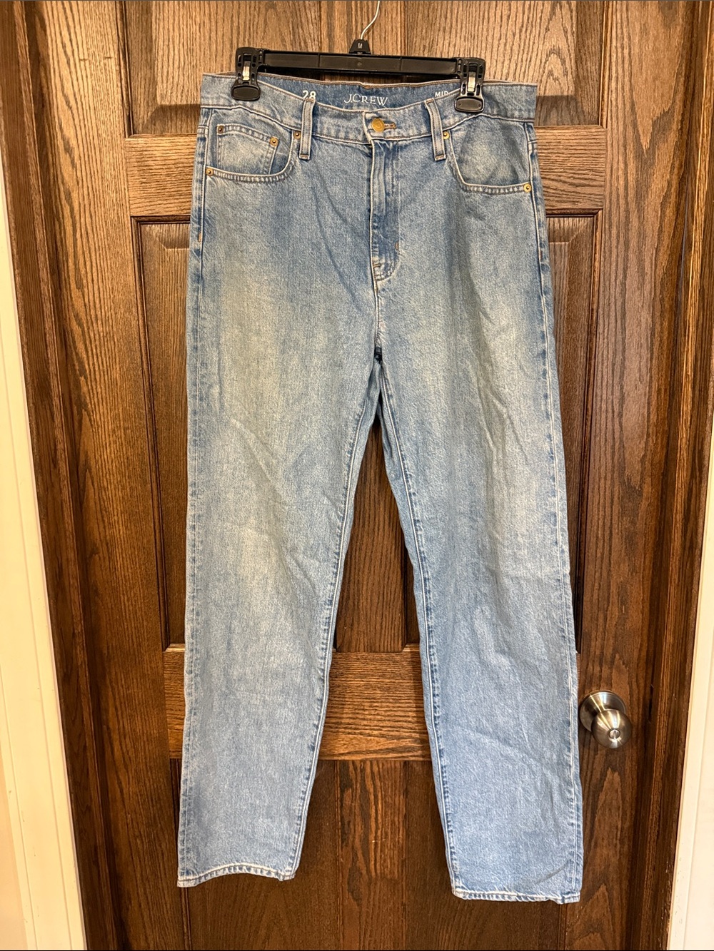 J. Crew Light Blue Mud-Rise Slouchy Straight Jeans Size 28